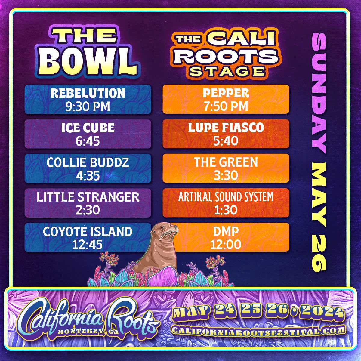 🚨 SET YOURSELF UP WITH ALL THE SETS!! 👀🎶🙌 Tag the bands 🔛 your must see list & let them know what songs you NEED to hear live!👇 Save this post, share it, & plan for an EPIC #CaliRoots2024‼️🔊🔊🔊 🎫 bit.ly/3w2xS8C