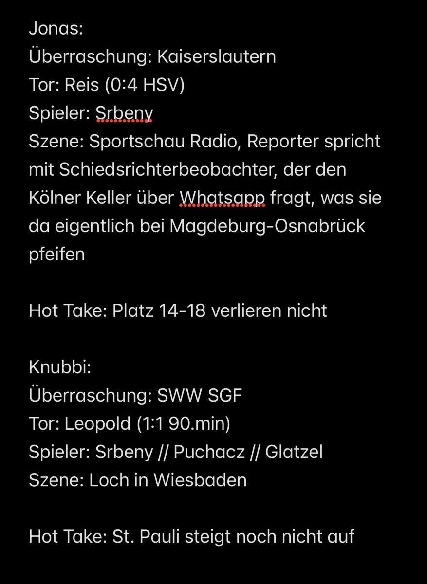 Die Bremer Brücke in Osnabrück, Kauczinski und und und - es hätte viele Themen für eine neue Folge gegeben. Leider sind wir beide krank - hier einmal unsere Kategorien und Hot Takes in schriftlicher Form! 🫡 #hsvfcsp #F95FCN #SGFEBS #FCHKSC #FCKFCM #H96SCP #ELVBSC #WIEKSV #OSNS04