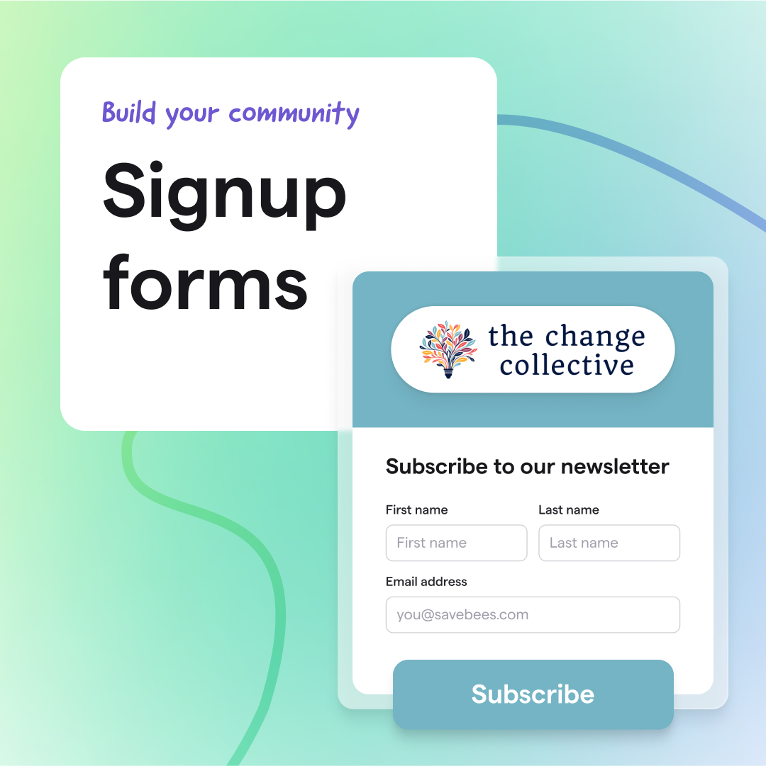Changemakers asked, and we delivered 💪

Givebutter’s brand-new embeddable signup forms make it easier than ever to turn website visitors into subscribers—and subscribers into donors 💛

Add a signup form to your website in just a few clicks: givebutter.com/features/signu…