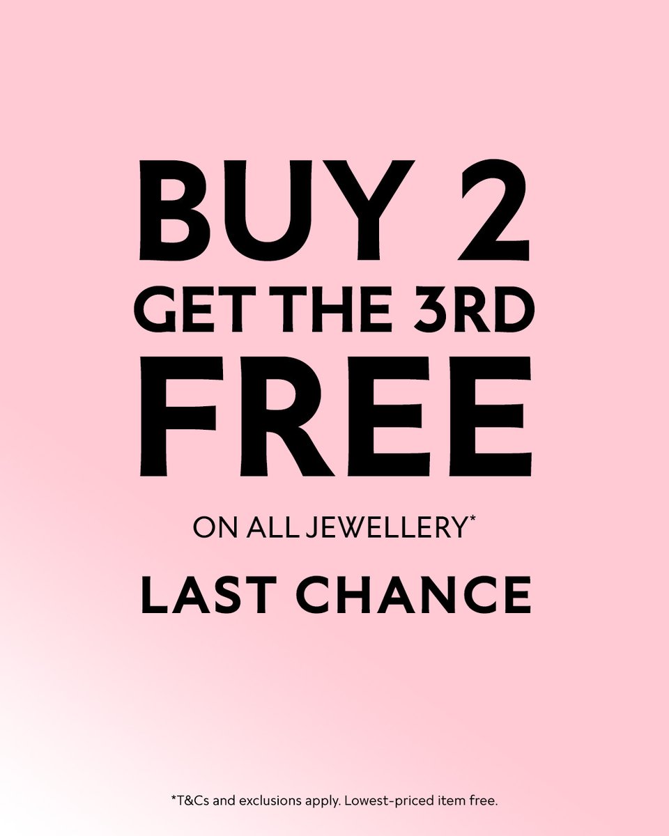 Quick, don't miss out ⏰ Last chance to buy 2 Get The 3rd FREE 💖 *T&Cs and exclusions apply. Shop now: to.pandora.net/gQH4Ih