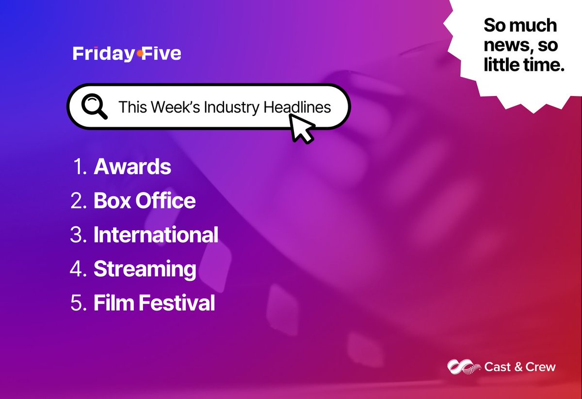Read the week’s biggest headlines, including internal Academy member feedback, the summer box office, and more in our #FridayFive: hubs.ly/Q02w1r1f0  #industrynews #entertainment