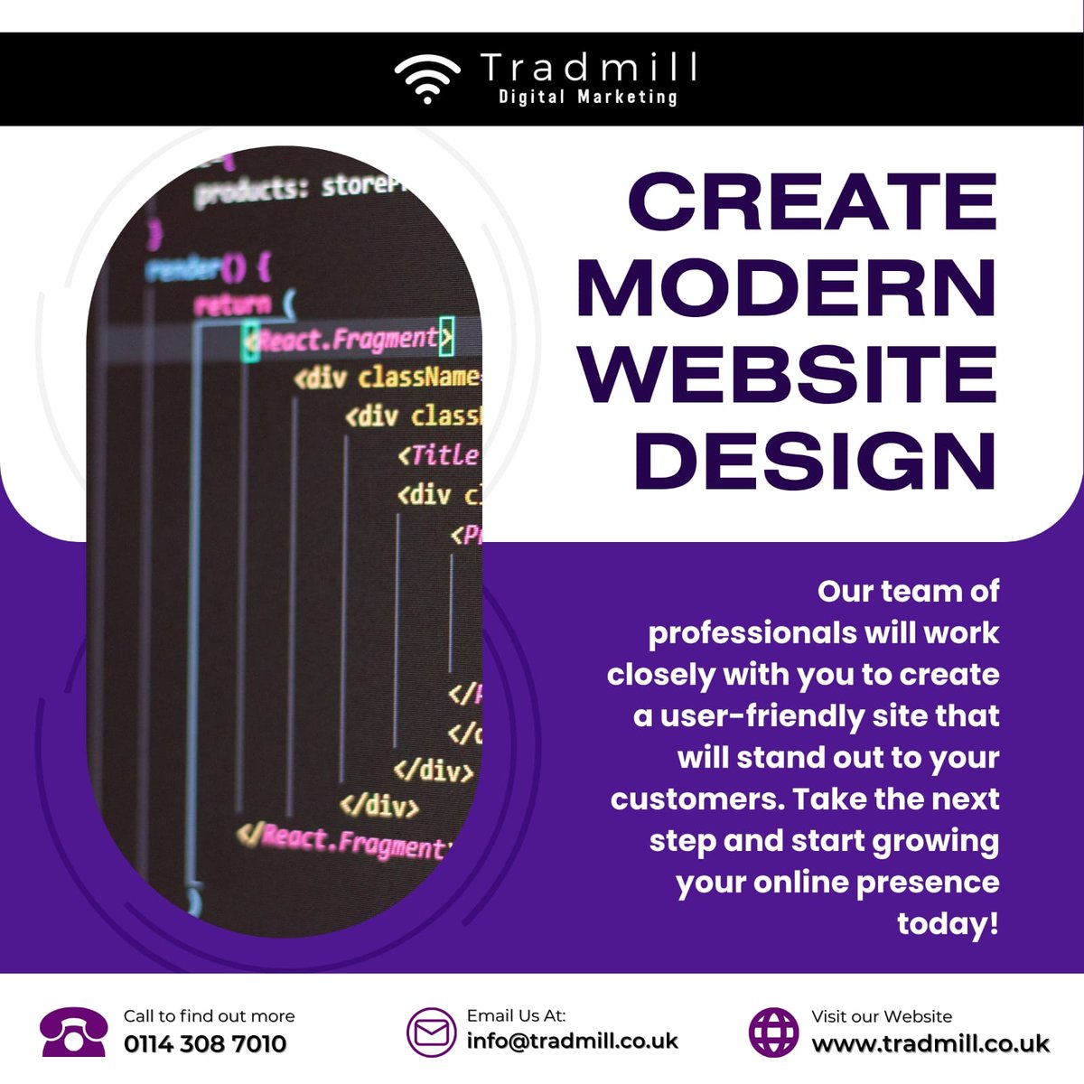 #Tradmill #Newwebsites #Sheffield #PayPerClick #FacebookAds #GoogleAds #InstrgramAds #PPC #digitalmarketing #marketing #socialmediamarketing #socialmedia #digitalmarketingagency #Franchisewithus #franchising #onlinebusiness #SouthYorkshire bit.ly/3OSvPba