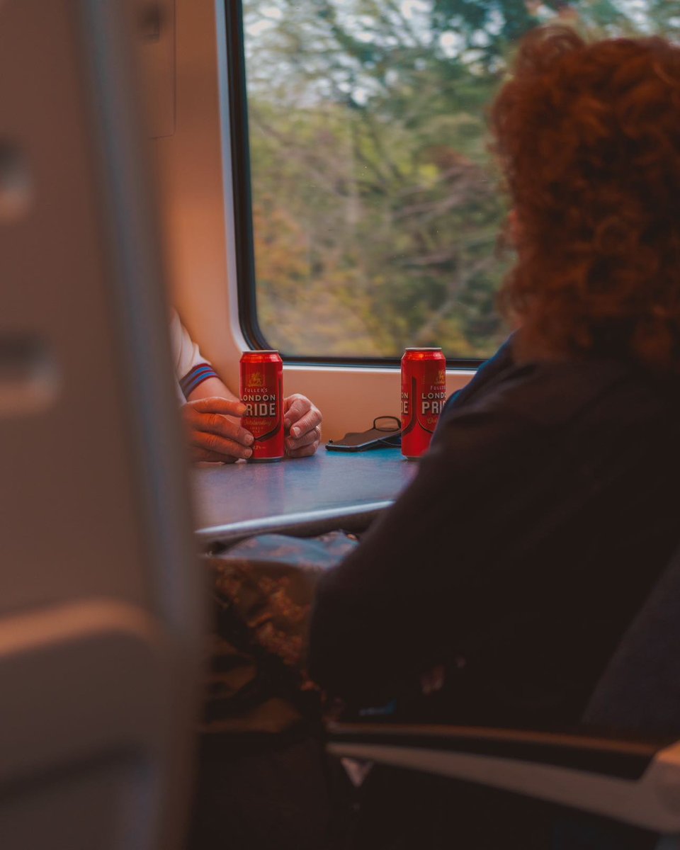 Ending the day with the perfect train beer. ❤️ #FullersLondonPride #TrainBeers #DrinkResponsibly