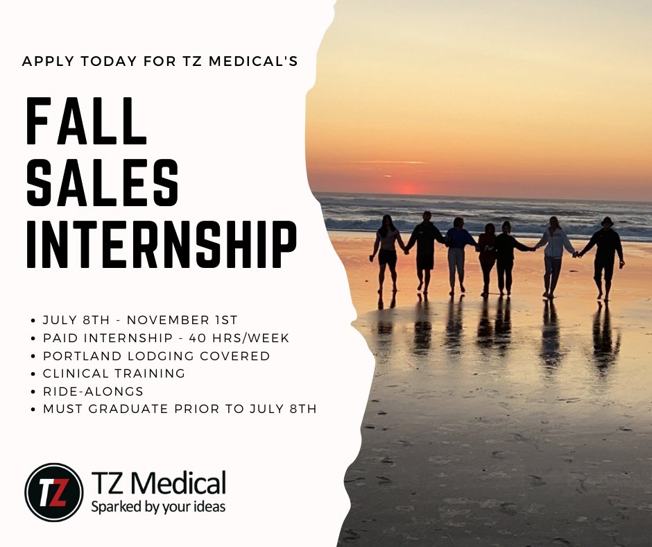 TZ Medical is now accepting applications for their highly sought-after 2024 Sales Internship Program. Apply today! hubs.la/Q02vs6mb0 #2024Internship #MedicalDeviceSales #MedicalDeviceInternship #SalesInternship