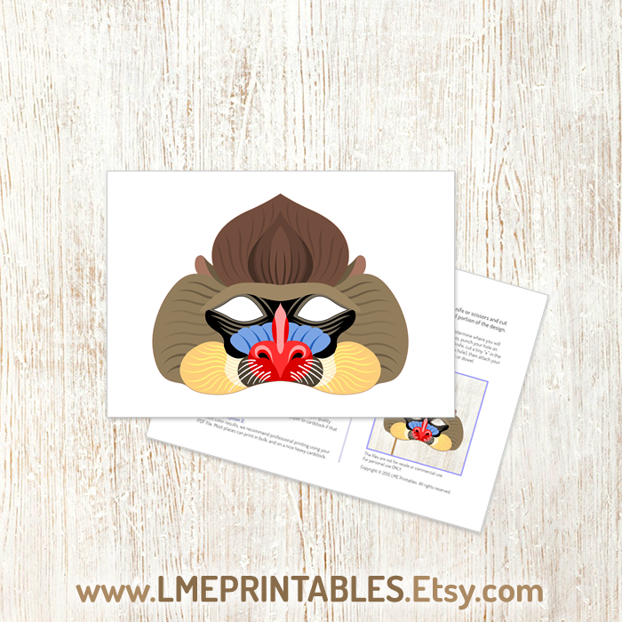 lmeprintables's tweet photo. Mandrill Mask Printable Animal Monkey Halloween Costume Kid Adult Baboon Primate Japanese Macaque Chimpanzee Gorilla Party Birthday Carnival https://t.co/0rdQAyoqBs via @Etsy #mandrillmask #mandrillcostume #monkeymask #baboonmask #macaquemask #monkeycrafts #monkeyforkids #gorilla https://t.co/ivp2NWogUt