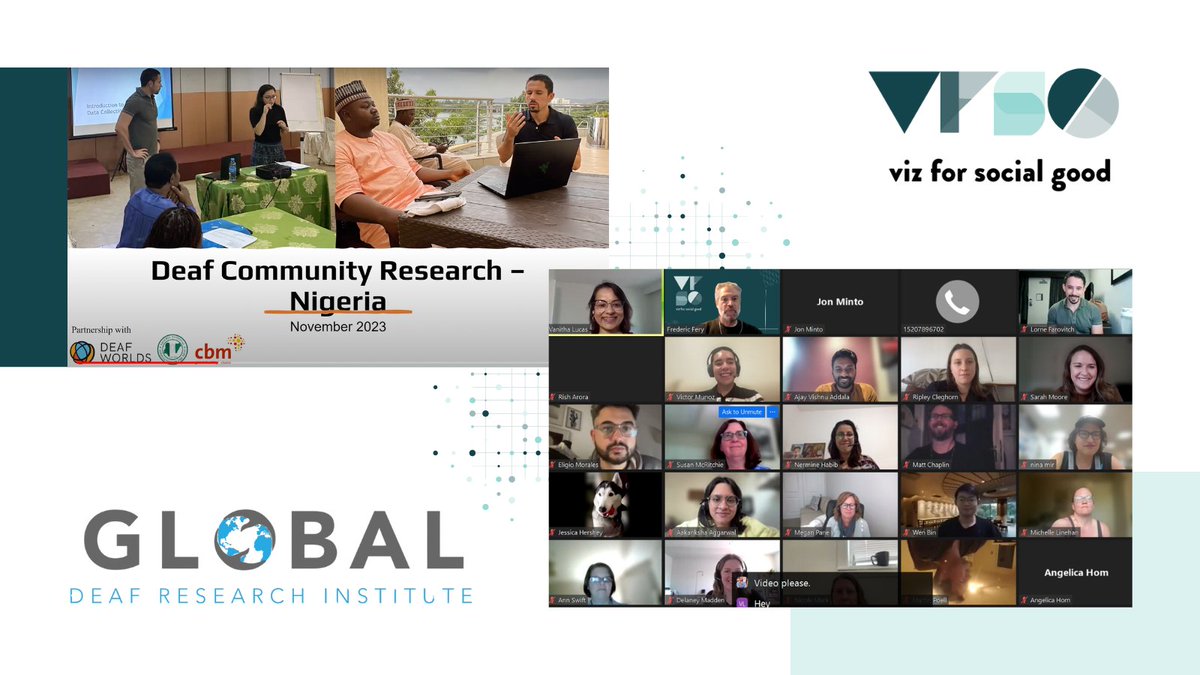 The new #VizForSocialGood project with @DeafResearchX is now officially underway! 🥳 Thank you to everyone who attended the launch event. If you missed it, the recording is now available ➡️: bit.ly/3UL190Q.

#VFSG #Data #DataViz #DataVisualization #Deaf #Disability