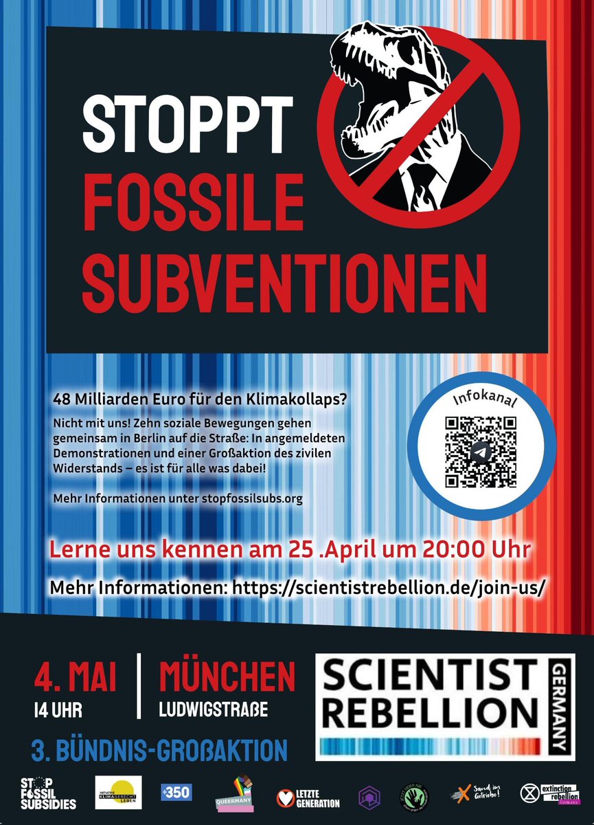 Wir sind morgen in Berlin und München dabei. #StopptFossileSubventionen