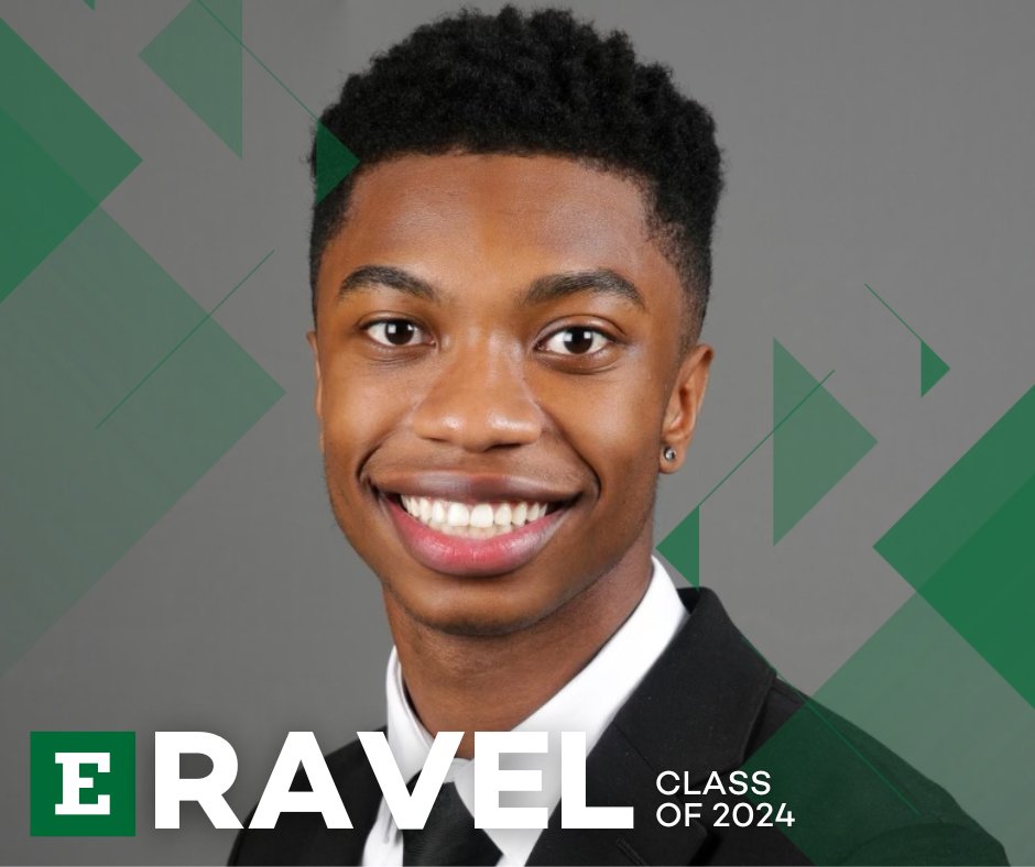 Ravel Ray is an EMU 2024 graduate majoring in neuroscience. While at EMU, Ravel was involved in club volleyball, the Honors College, and the Presidential Scholars Association. After graduation, Ravel plans on applying to medical school. Congratulations, Ravel! #TRUEMU