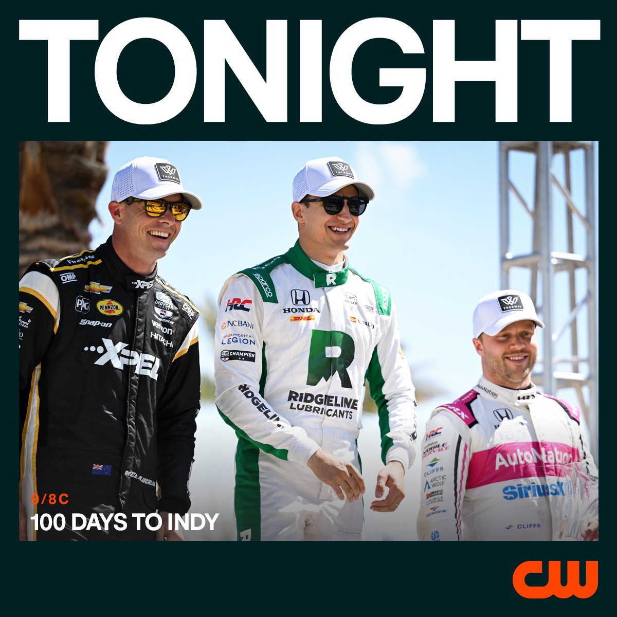 Take a ride behind the all-star #ThermalChallenge 🏎️ A new episode of #100DaysToIndy airs TONIGHT at 9/8c on The CW!