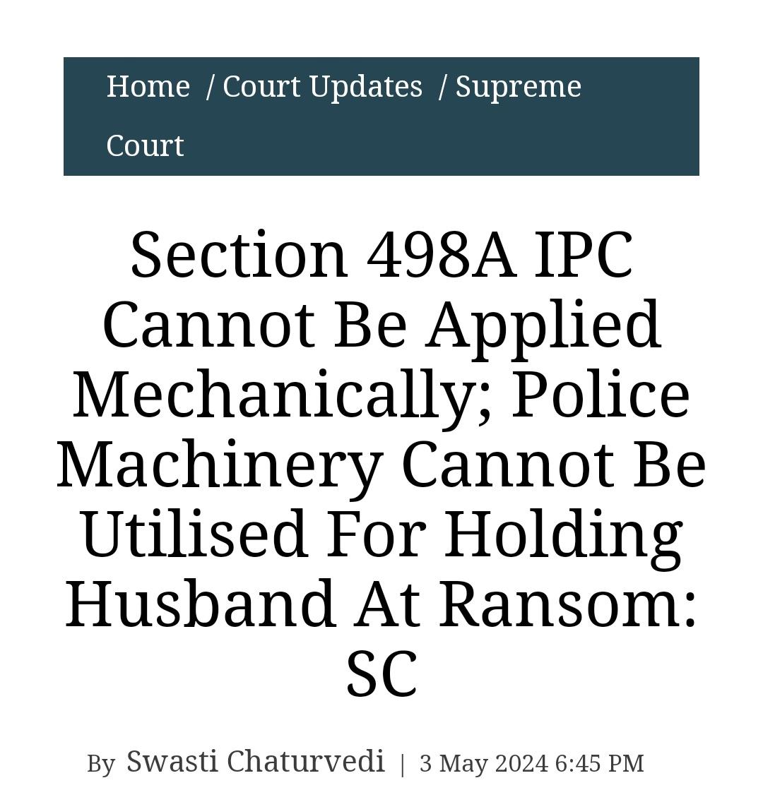 This is good news.

Now let's hope theres one coming for another MOST ABUSED ACT CRPC 125A

Thank you @barkhatrehan16 @DeepikaBhardwaj @NCMIndiaa @realsiff @TheAmitLakhani @monicagarkhel @jyotiTpandey05 @ShoneeKapoor @cskkanu @ibdutt @anilkabotra @narendramodi

And many of you 🙏🏻