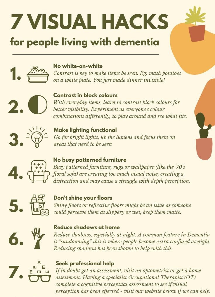 Easy visual hacks for people living with #dementia #infographic