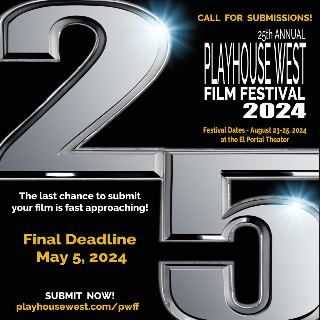 The final deadline to submit to our Film Festival is this Sunday, May 5th! Head to playhousewest.com/pwff for more details ℹ️