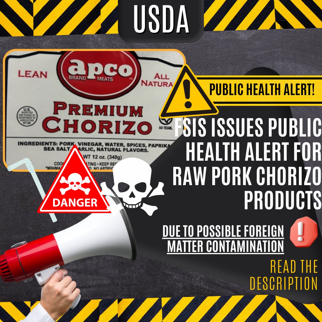 🔎 Discovered after the firm notified FSIS that it had received a consumer complaint reporting that pieces of hard plastic and metal were found in the raw pork chorizo product. #foodsafetymuse #foodsafety #ecommerce #fda #agriculture #food #chorizo #pork #raw #plastic