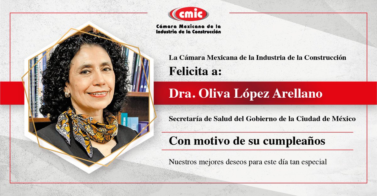 Felicitamos a la secretaria de salud de la Secretaría de Salud del Gobierno de la Ciudad de México, Oliva López Arellano por su cumpleaños.