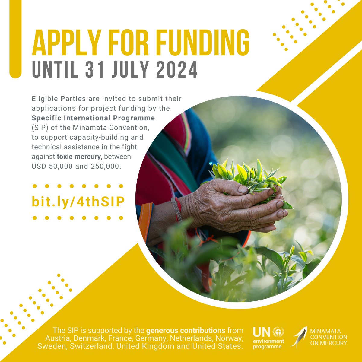 The Specific International Programme under the @MinamataMEA has launched its fourth round of funding. Eligible countries can apply by 31 July: minamataconvention.org/en/implementat…