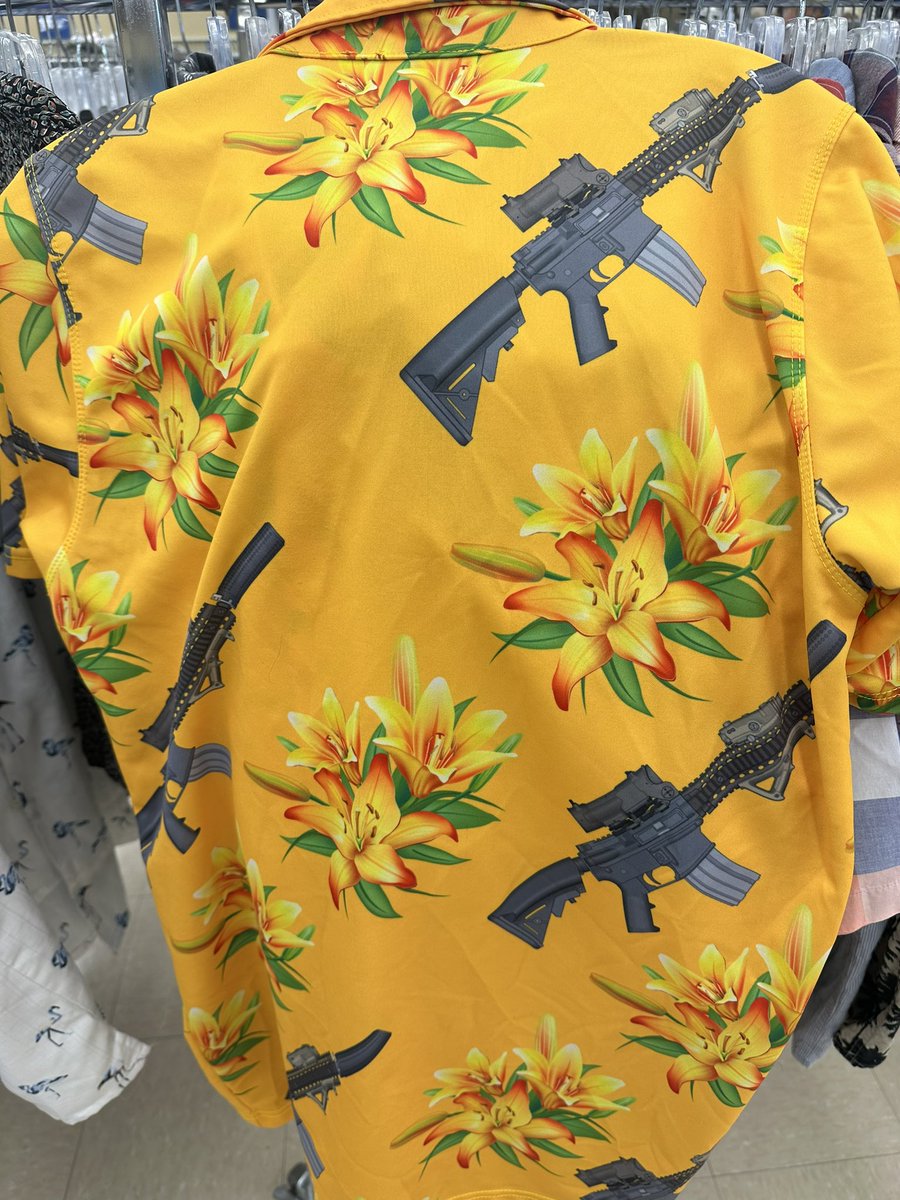 So here I am thrift store shopping and came across this tropical men's shirt. 😜 Update! sold to one of my marine brothers who replied he needed it.