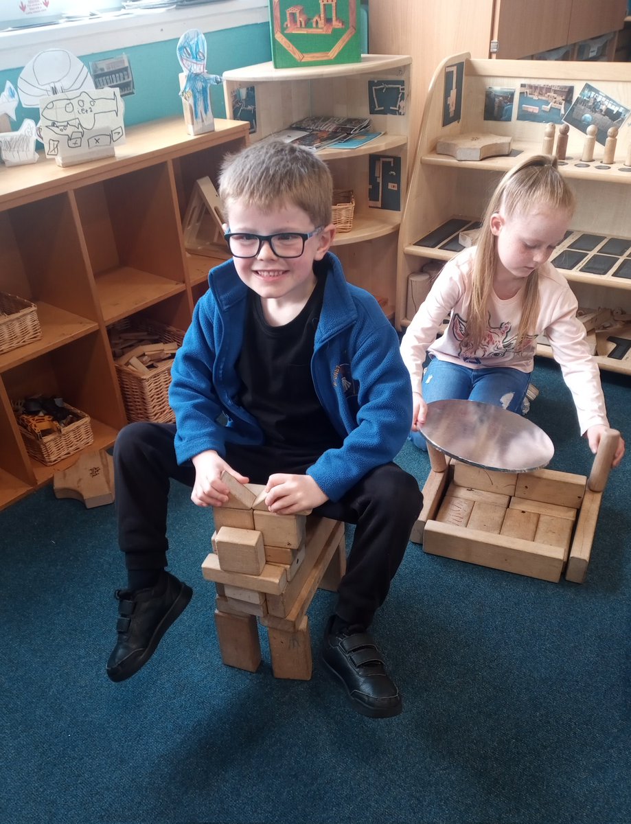Amazing work in our construction area today! This superstar built a cat, it was so stable he even managed to sit on it! #bpscreativity #bpsambition