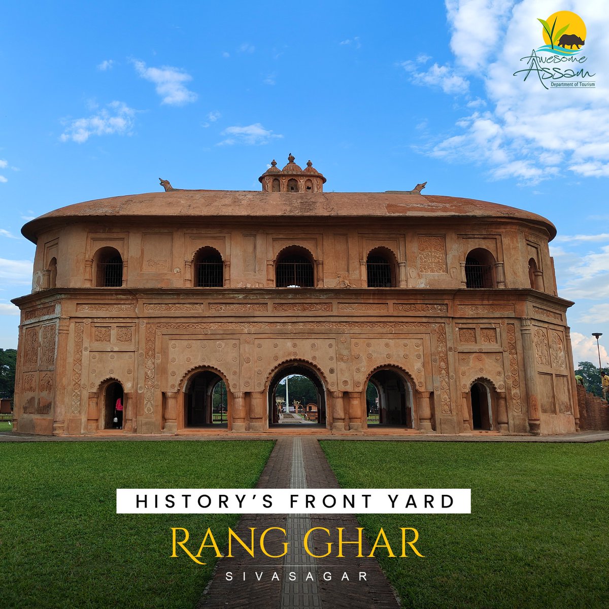 The oldest surviving amphitheatre in Asia which saw history unfold in its front yard.
Ranghar is one of the most important Ahom Era monuments till today. 

#AwesomeAssam
#RangGhar
#AhomEra
#History
#AssamHistory
#IndianHistory
