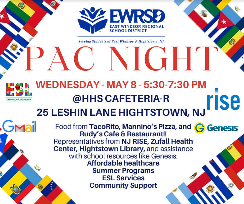 On Wednesday, May 8, 2024, we will have our next IN-PERSON PAC NIGHT from 5:30-7:30 PM in the HHS cafeteria R. We are inviting Spanish-speaking families to gain valuable insight into different resources around our community