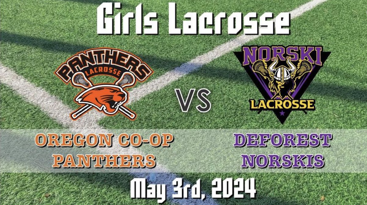 Tonight #OCAMedia presents #OregonGirlsLacrosse Join us as the #OregonPanthers face off against the #DeForestNorskis live from Panther Stadium in Oregon. at 7pm 
LIVE LINK: [youtube.com/live/x30a-t6uC…](youtube.com/live/x30a-t6uC… @Oregon_Boosters @OregonPanthers