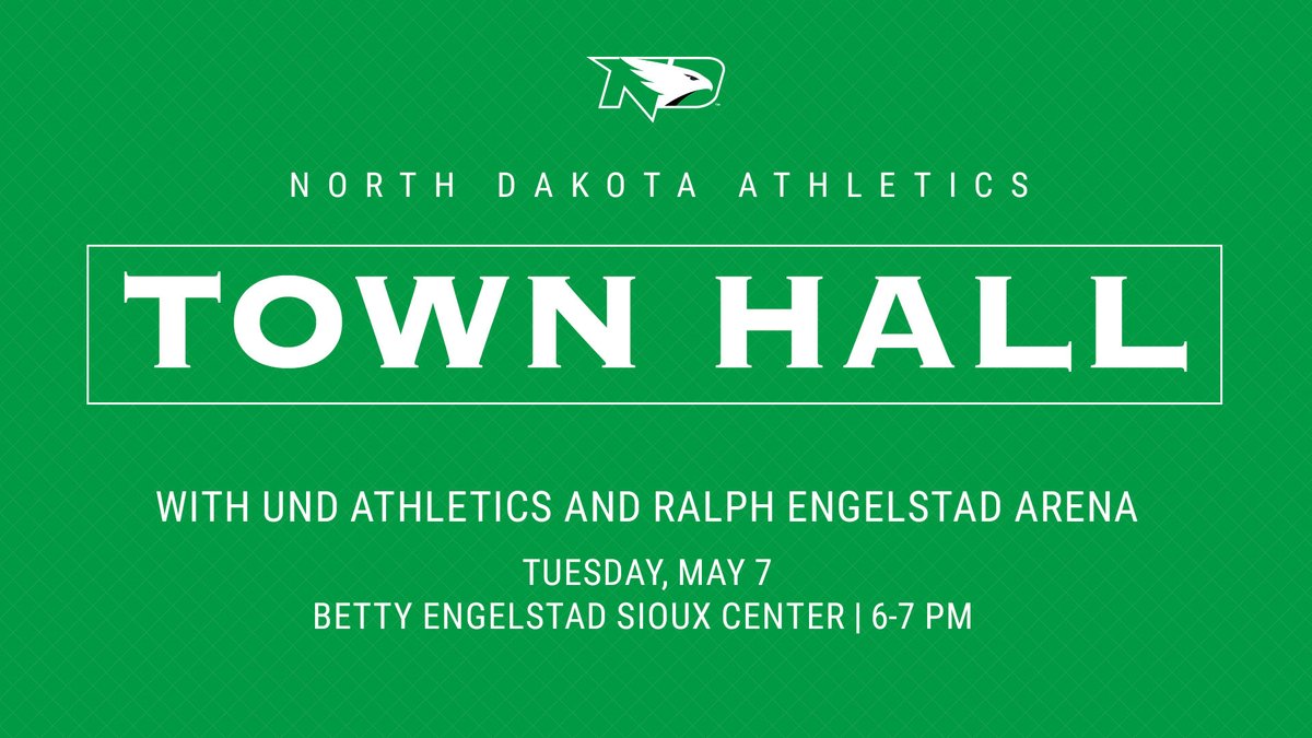 𝗧𝗼𝘄𝗻 𝗛𝗮𝗹𝗹 Tonight with @TheREA ‼️ Join us for an in-person opportunity to ask questions about North Dakota Athletics and The Ralph. ⏰6-7 PM 🚪Doors: 5:30 PM 📍The Betty 🎟Free to attend 🚗Free parking ℹ️ Open to media #UNDproud