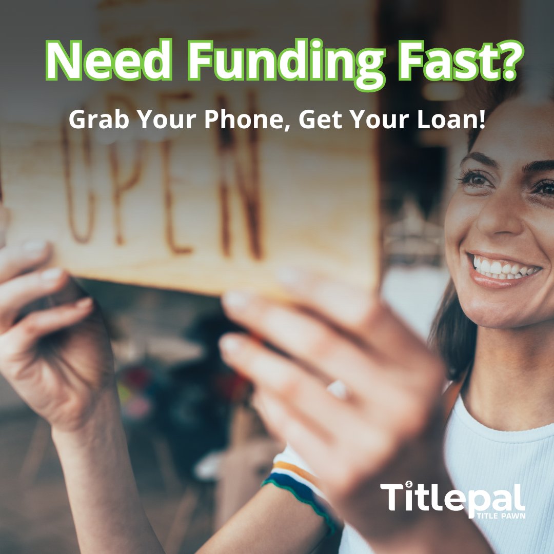 Time is of the essence when you need funding fast. With TitlePal you can get a title loan entirely online so you can say goodbye to embarrassing in-store visits. ⏰ Skip the hassle & grab your phone to get a loan with TitlePal. Apply now - link in bio.

#TilePal #TitlePawn #Loan