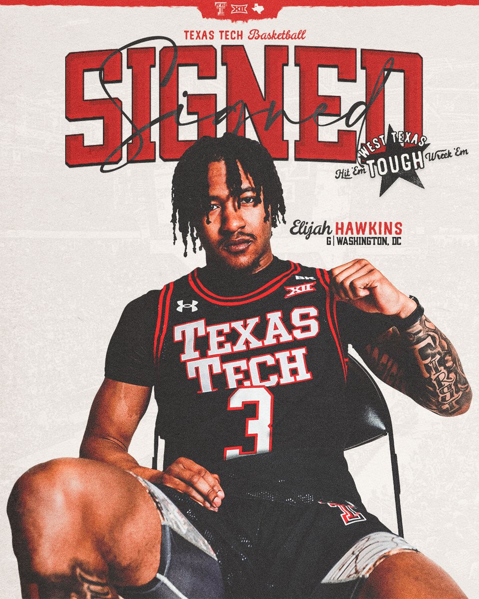 Officially ✍ Help us welcome Elijah Hawkins to the Red Raider family! #TTW