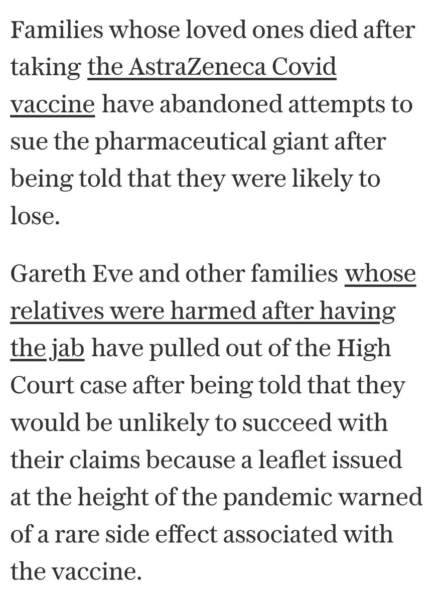 A small minority of us literally said this was going to happen. The immunity was for Big Pharma. Not for you.