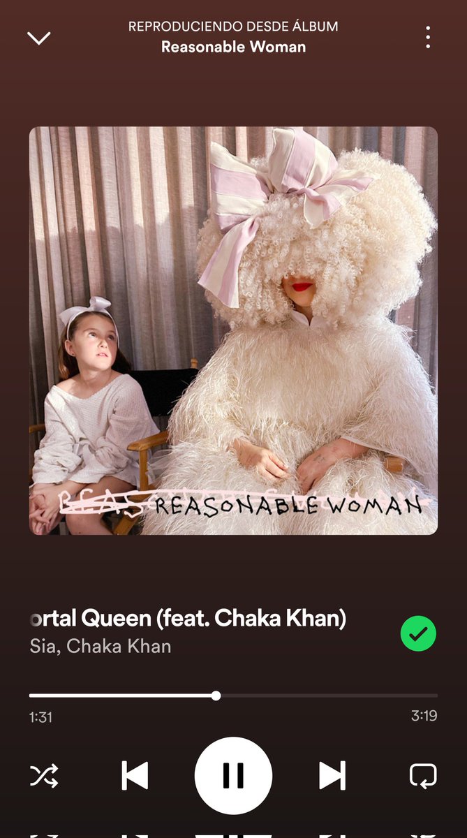 Is gonna be Immortal Queen the next single? 'Cause I'm so ready for that 👀
@sia @ChakaKhan