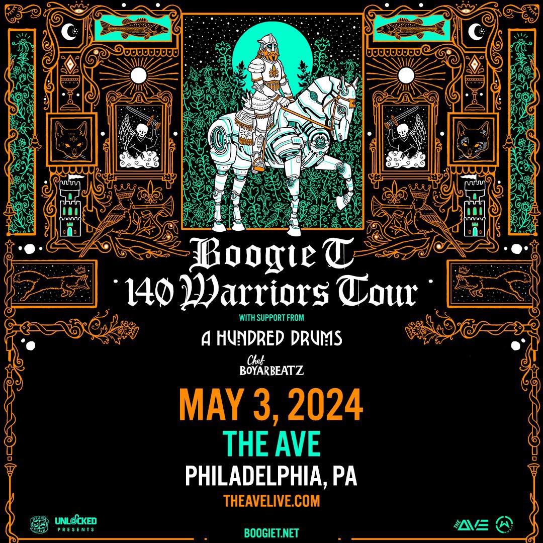 TONIGHT ⚔️ Boogie T is bringing the 140 Warriors Tour to #TheAve with support from A Hundred Drums and Chef Boyarbeatz for a night you can’t miss - Remaining Tickets & Tables at TheAveLive.com