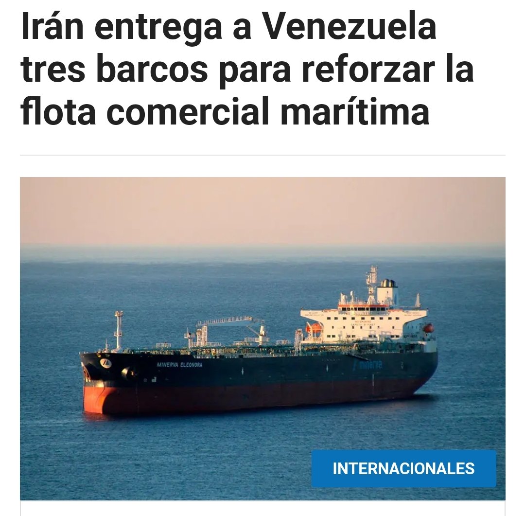 Irán entrega a Venezuela tres barcos para reforzar la flota comercial marítima La Organización Marítima y Portuaria (PMO) de la República Islámica de Irán informó que recientemente entregó tres buques encargados por la República Bolivariana de Venezuela para incorporarlos a su…