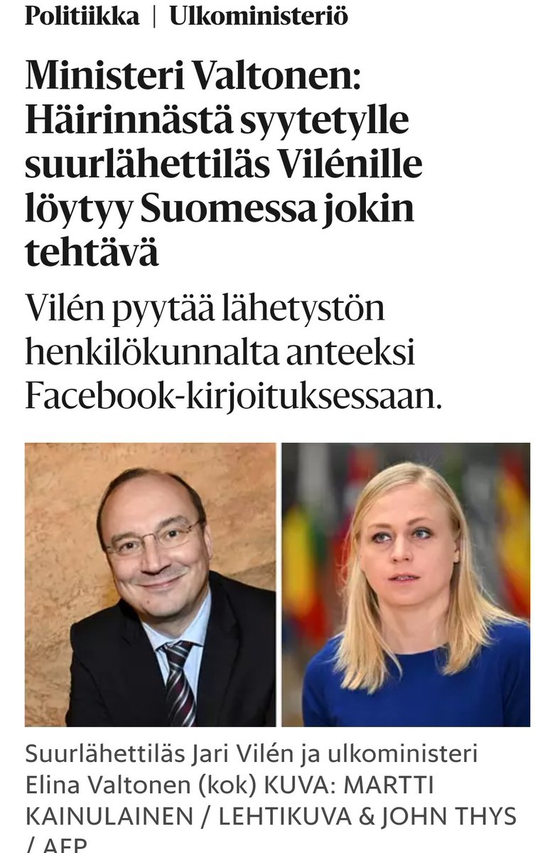 Valtionhallinnossa on kuulema liikaa ihmisiä ja sitä pitää karsia. Puoluekaverille löytyy kuitenkin 'jokin tehtävä' mokailunkin jälkeen. #eriasia