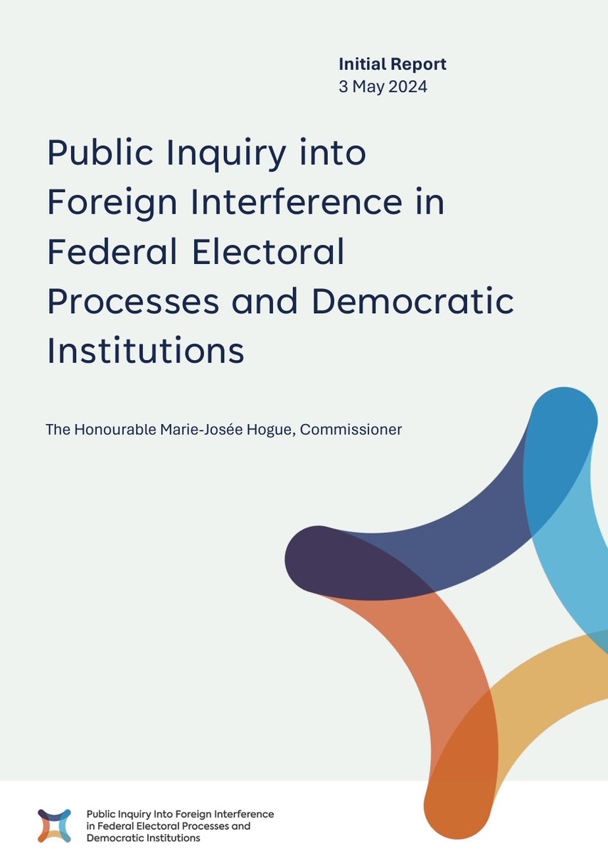 Canada has just released initial findings of its public inquiry into foreign Interference into its election process. Blames China, Russia, India, Pakistan, Iran. The 194 page document mentions India 43 times.