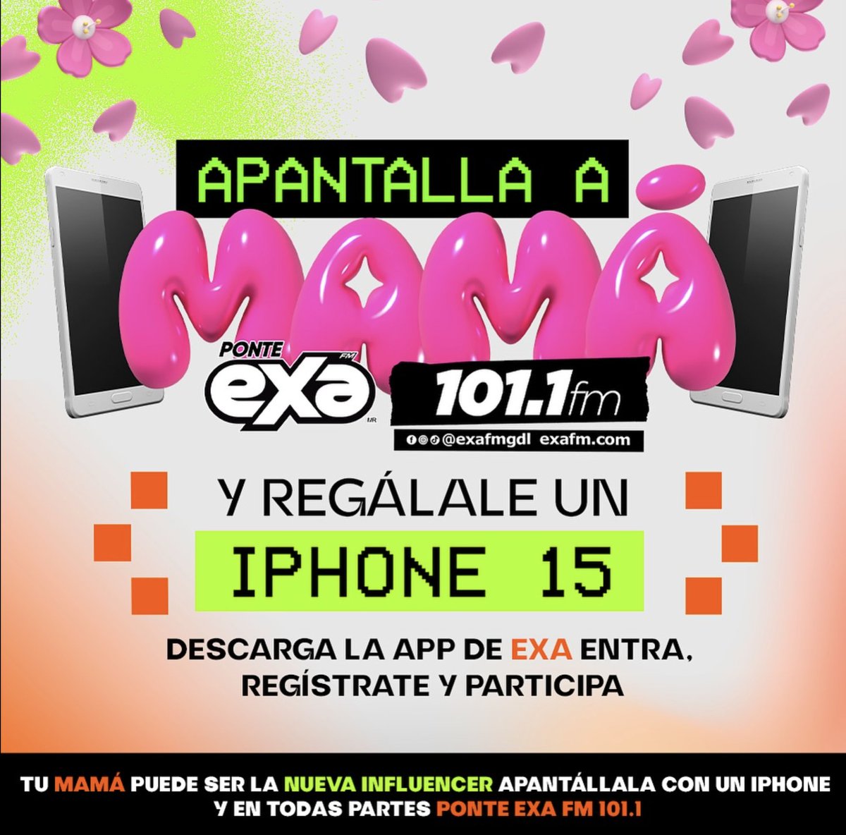 Este mes de mayo 𝘼𝙋𝘼𝙉𝙏𝘼𝙇𝙇𝘼 𝘼 𝙈𝘼𝙈𝘼́😱🤩 Y regálale un IPhone 15📱Descarga la app, regístrate y gana para que tu mamá pueda ser la nueva influencer🌸🤳🏻 #EnTodasPartesPonteEXA 💥
