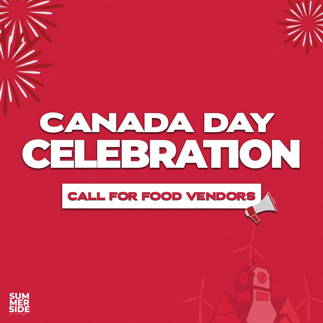 📢 CALL FOR FOOD VENDORS 

We are now accepting applications from interested 𝐅𝐨𝐨𝐝 𝐕𝐞𝐧𝐝𝐨𝐫𝐬 to attend this year's Canada Day Celebration at Green’s Shore Event Grounds.

Learn more ➡️ bit.ly/Summerside-SETS

#Summerside | #CanadaDay24 🇨🇦