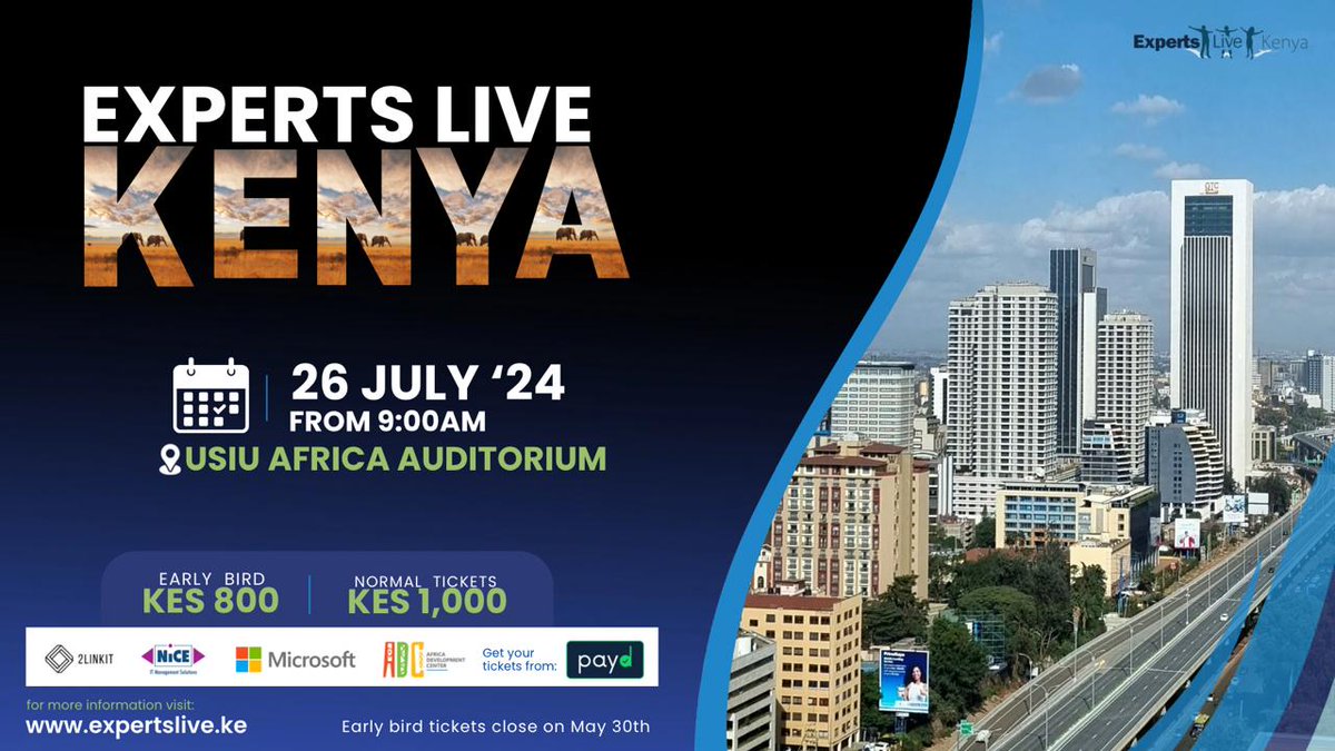 Marjanhussein51's tweet image. Calling all IT professionals and tech enthusiasts! Discover the latest Microsoft trends and innovations at ExpertsLive Kenya. 
 Secure your spot today! 
bit.ly/RegisterExpert…
#ExpertsLiveKe #Mictosoft #SocialBuzz