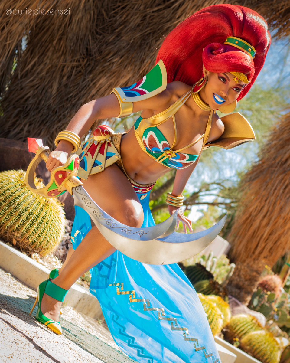 The fact that Nintendo really invented a whole village just full of women that look like this 😩😩 I love other cosplays I’ve done but Urbosa is my peak form 🤌🏾 Costume made by me, wig by @RENTCHAN