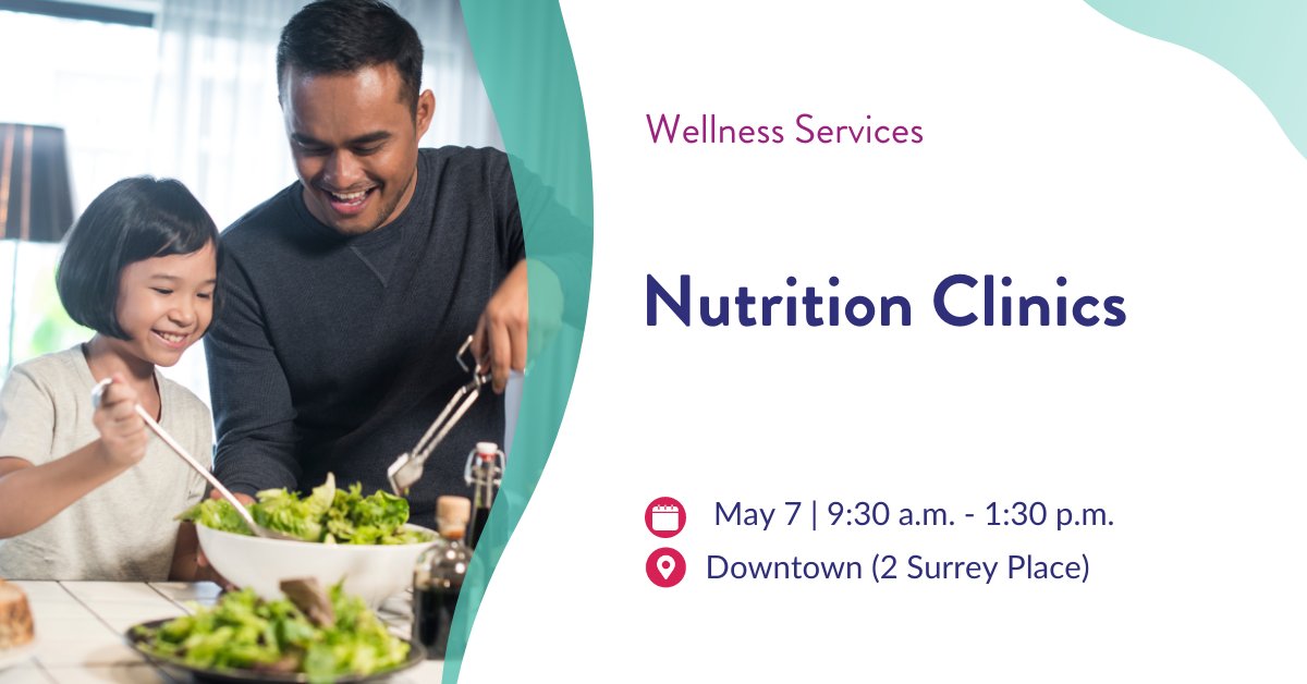 Do you want to learn more about #nutrition and healthy eating? On May 7, join us for a free 1-to-1 consultation with a holistic nutritionist, who will answer your questions and share helpful resources! Sign up: bit.ly/3PM0aur