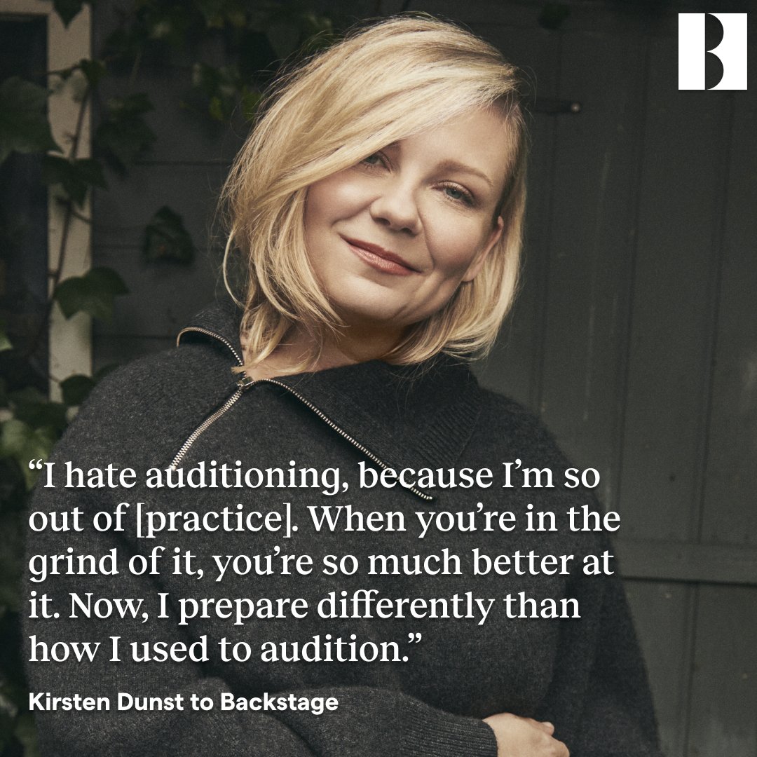 “It’s important to be doing something else…to be doing something else will fill you. That will fill your auditions and fill the people you play,” @kirstendunst says of auditioning. Check out our full interview: bit.ly/3Q8v8gv 📸 : Peggy Sirota/Trunk Archive