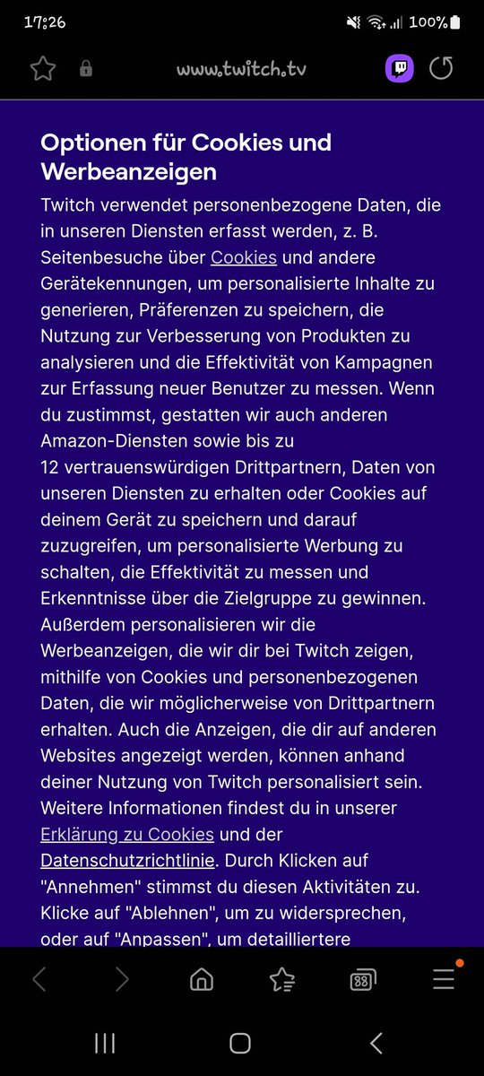 Kann mir wer helfen

Wie es weg geht

Will mich verbinden mit twitch und das kommt dann hat jemand eine Möglichkeit wie es nicht mehr kommt?