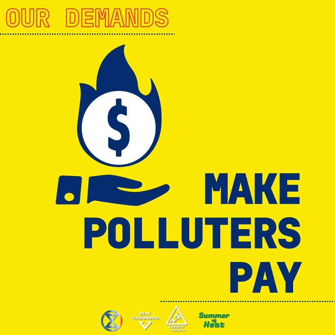 💰3. #MakePollutersPay
The richest 1% are responsible for more emissions than 70% of the world's population. In contrast, they are also the least vulnerable to the consequences of their own emissions. At the moment, they pay almost nothing for the pollution they cause. (4/4)