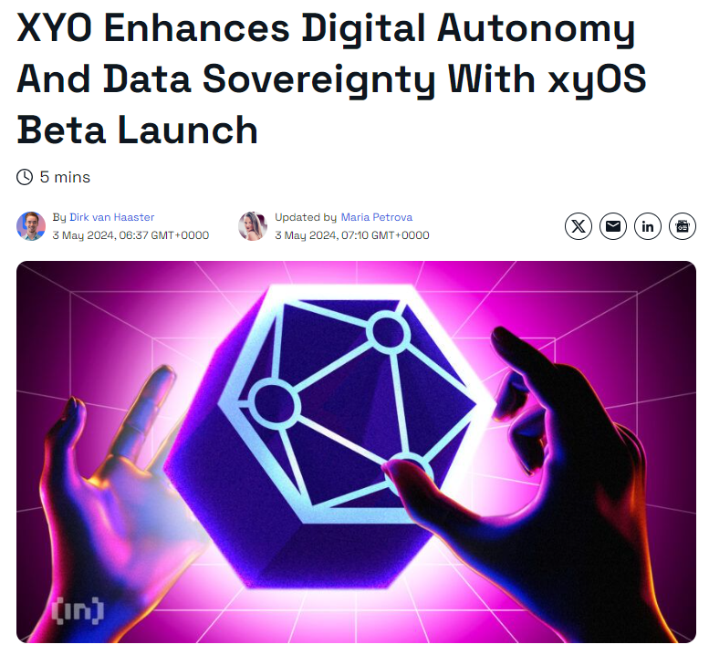 Check out this piece about #xyOS from @beincrypto! Let's talk about our new platform nodes' features, concept, future, and more! #Sponsored Check it out 👉 beincrypto.com/xyo-digital-au…