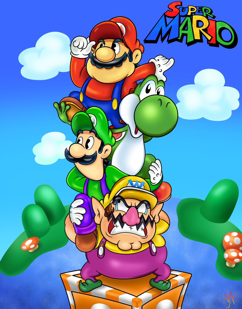 I still think these guys deserve another game together. NOT A REMAKE!
#SuperMario #Luigi #Yoshi #Wario