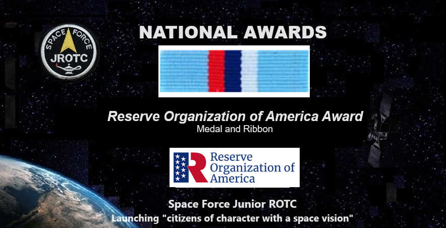 #CadetGuardian awards... thank you to the @ReserveOrg for sponsoring the ROA Award program in Space Force JROTC and @HQAFJROTC. Your mentorship helps launch citizens of #character into their communities.