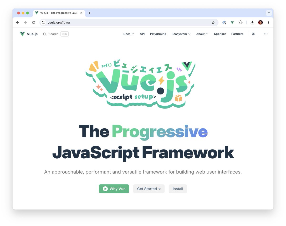 Vue (@vuejs) on Twitter photo 2024-05-03 17:10:38 Cute logo is back! @icarusgkx re-created the logo in Canva pro so the fonts are now properly licensed :) vuejs.org/?uwu Cute logo is back! @icarusgkx re-created the logo in Canva pro so the fonts are now properly licensed :) vuejs.org/?uwu
