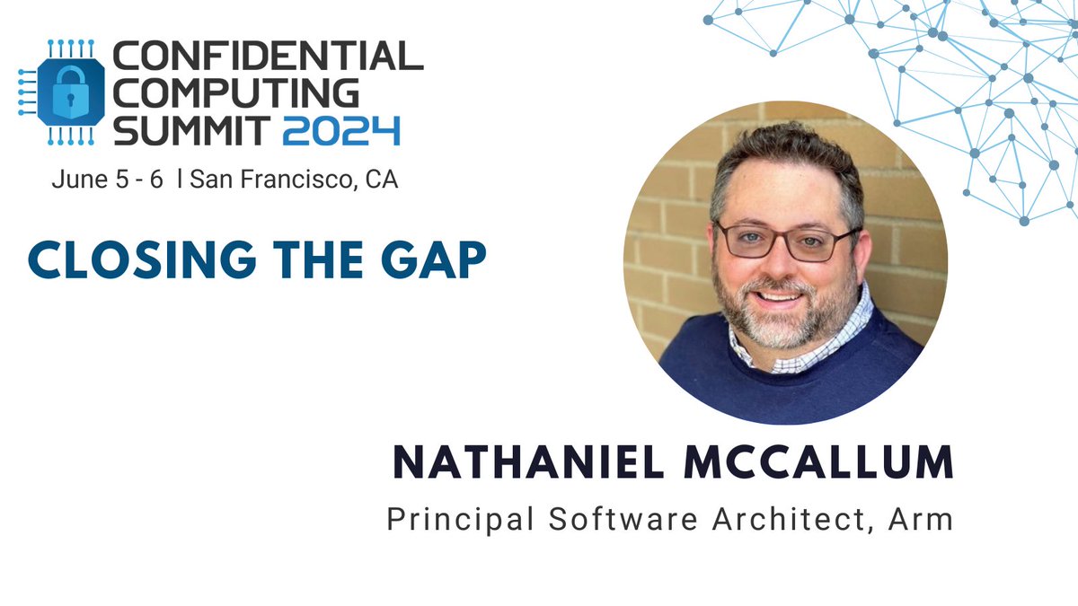 ✨Learn how to make end-to-end security and privacy the new reality with @Arm Principal Software Architect @npmccallum, as he takes apart an #AI use case. Save your seat for #CCSummit - the most important #confidentialcomputing event of the year! hubs.la/Q02vLKnx0