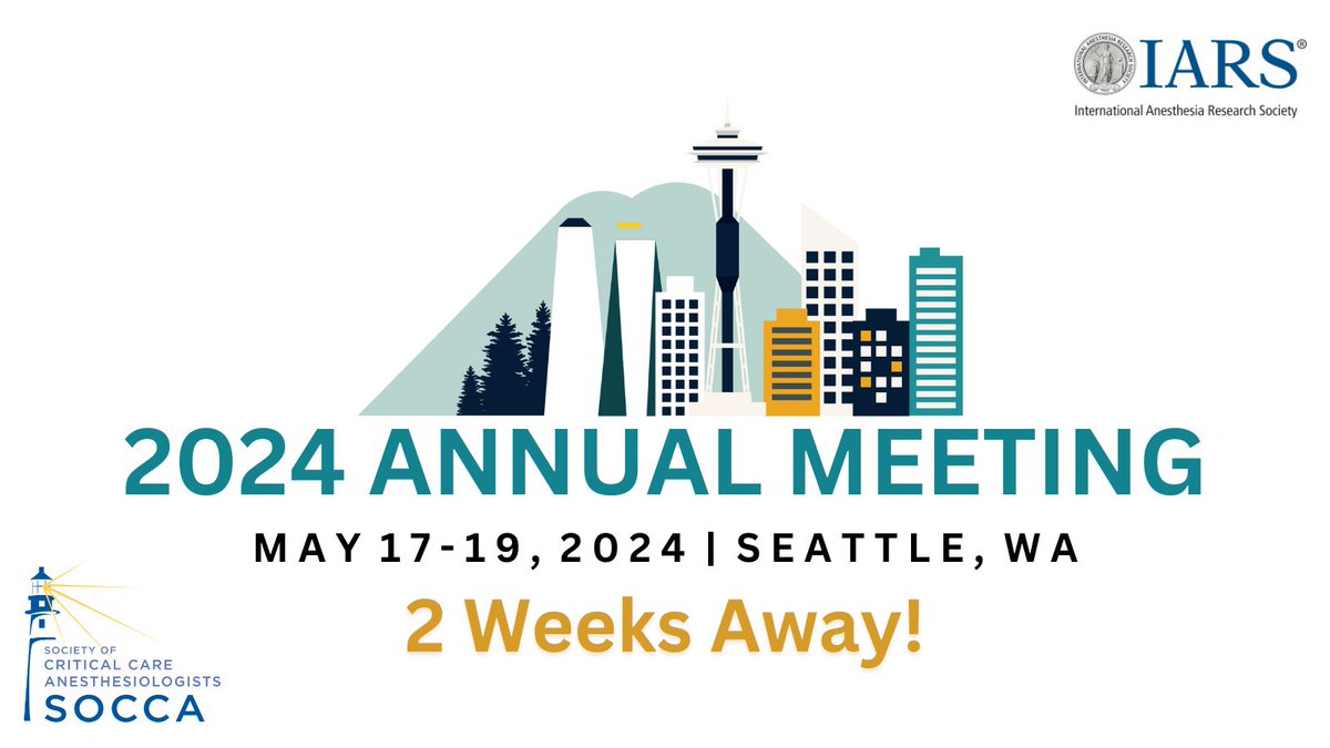 2024 SOCCA Annual Meeting is 2 weeks away! Join us for more unparalleled educational content, scientific exchanges, and networking opportunities than ever before! See you at the Hyatt Regency Seattle Hotel - buff.ly/3TWcRW3