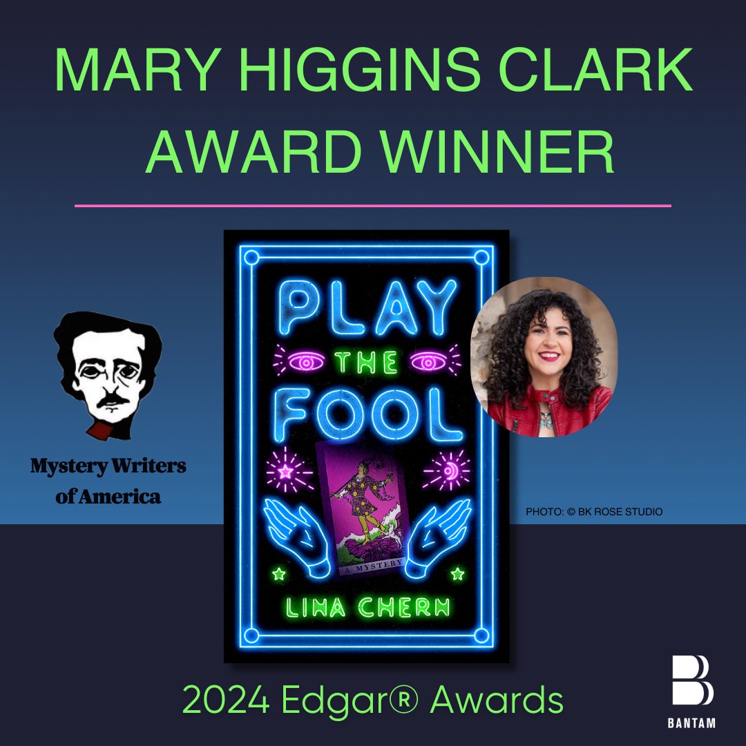 Congratulations ✨ to PLAY THE FOOL by @ChernLina—this year’s Mary Higgins Clark Award Winner presented as part of the @EdgarAwards! A cynical tarot card reader seeks to uncover the truth about her friend’s mysterious death in this delightful whodunit. penguinrandomhouse.com/books/711948/p…