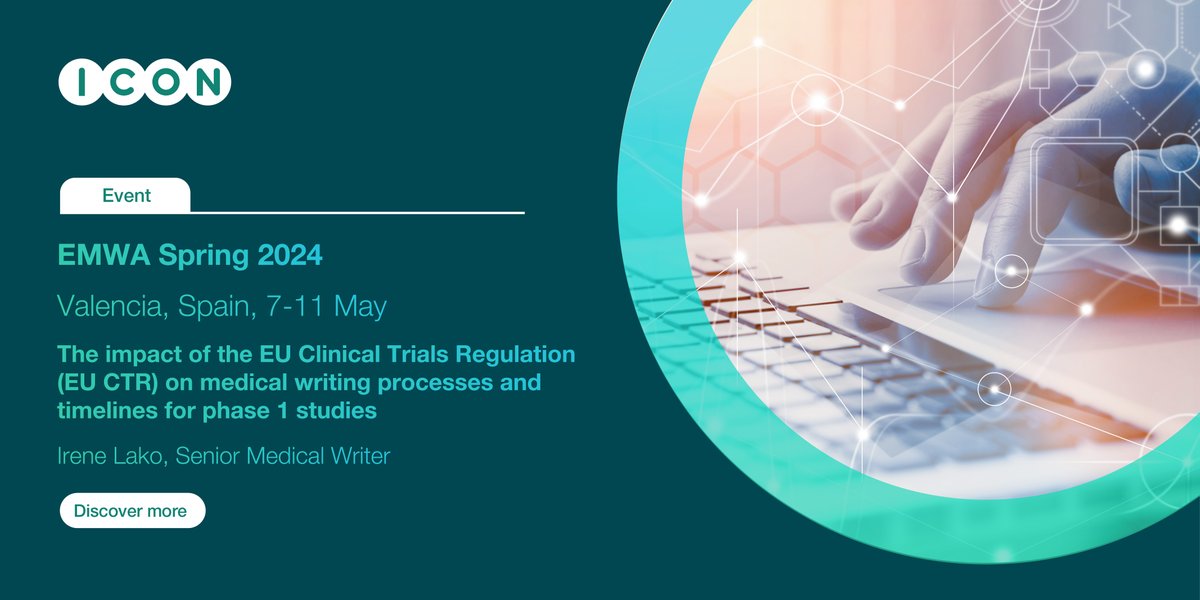 At the EMWA Spring Conference, Irene Lako will present a poster exploring how the EU Clinical Trials Regulation impacts medical writing processes and timelines for phase 1 studies. Learn more. ow.ly/MPVI50RuqQP