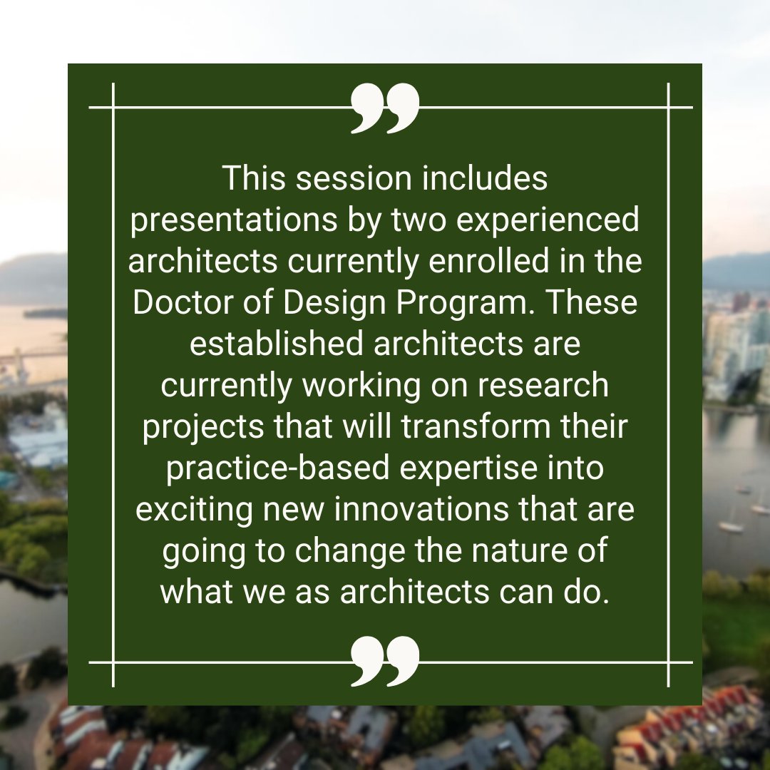 Speaker Spotlight! Dr. John Brown, Darryl Condon, and Barry Johns will lead a Continuing Education Session on “New Models of Practice: Work-in-progress from UCalgary’s Doctor of Design program” at the #RAIC2024Conference on Architecture.